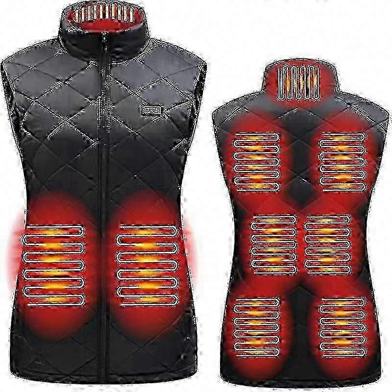 Heated Vest for Women, Electrically Heated Vest with Warming Function (9 Heating Zones)