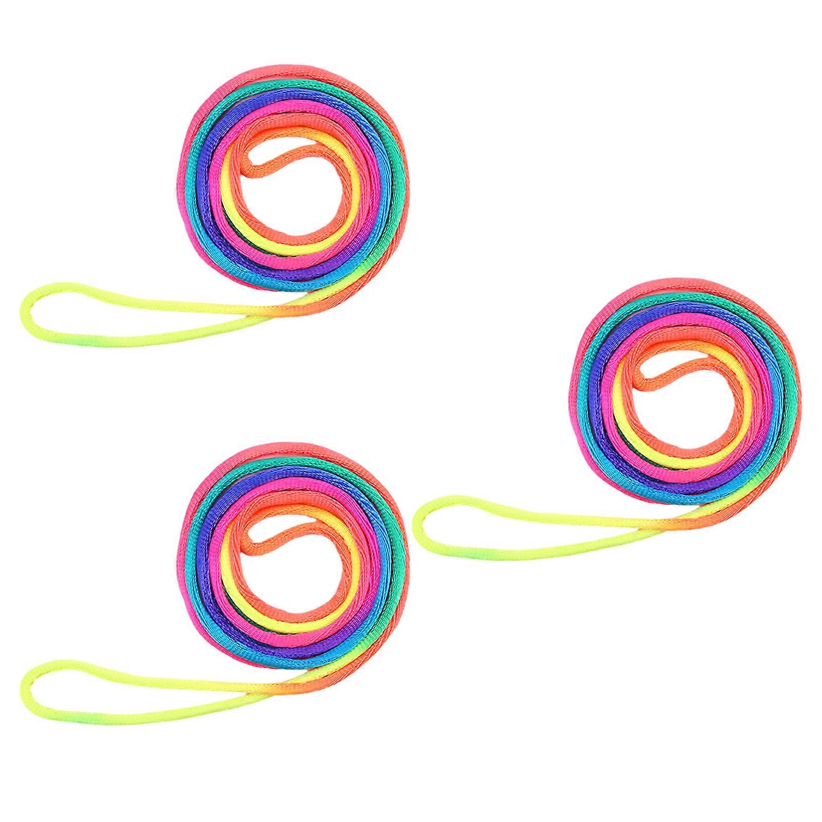 3 Count Interactive Rainbow Finger Strings for Kids Motor Skills Development Rainbow Finger Play Ropes for Kids Multicolor