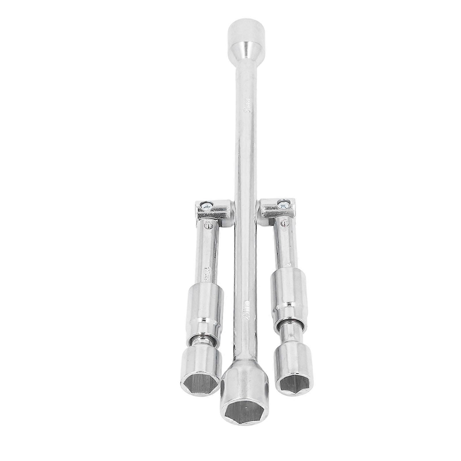 Lug nut wrench for car truck SUV, 14in folding 4 way cross wheel