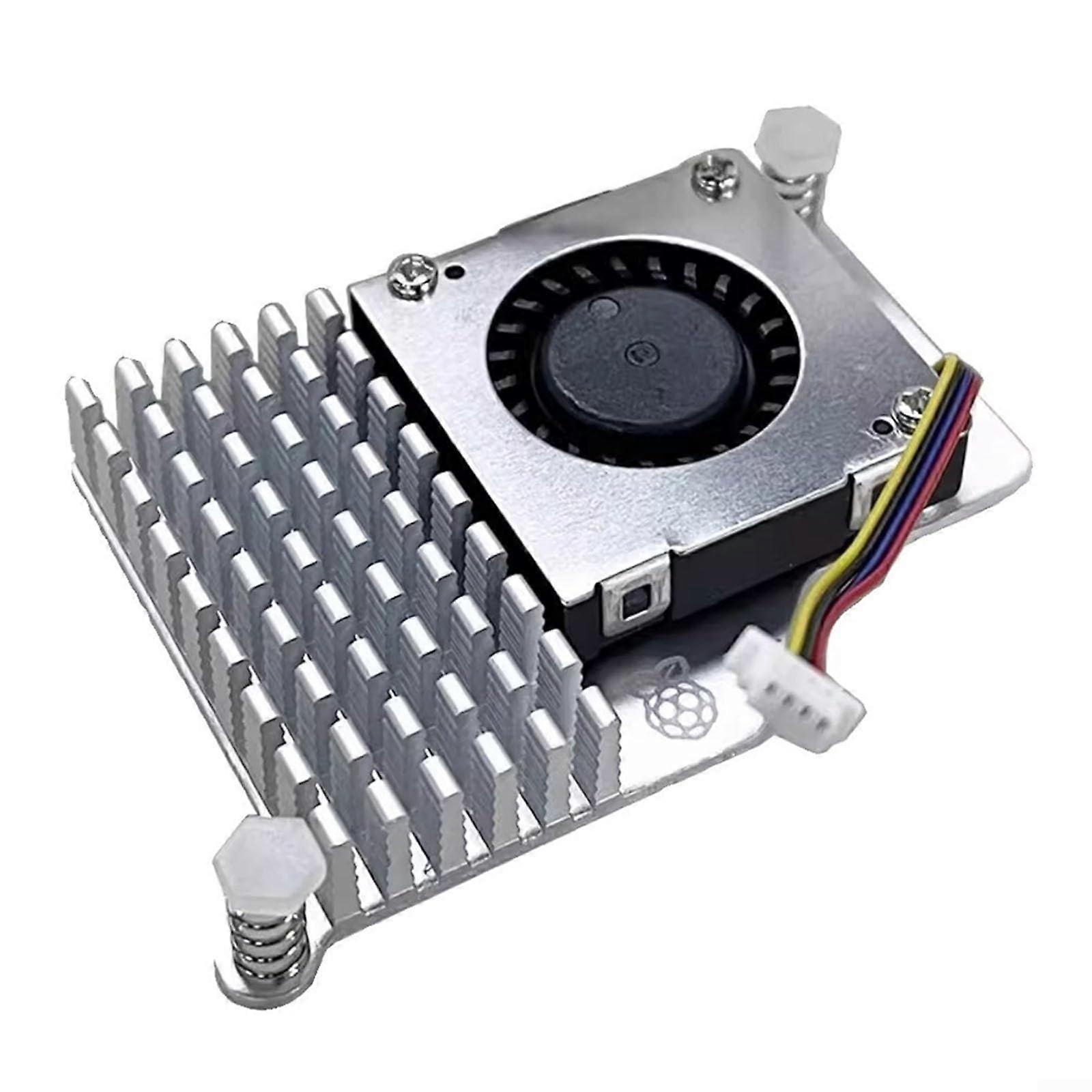 Cooling Solution For Pi 5 With Adjustable Speed Fan And Metal Heatsink Assembly, Compatible with Raspberry Pi 5
