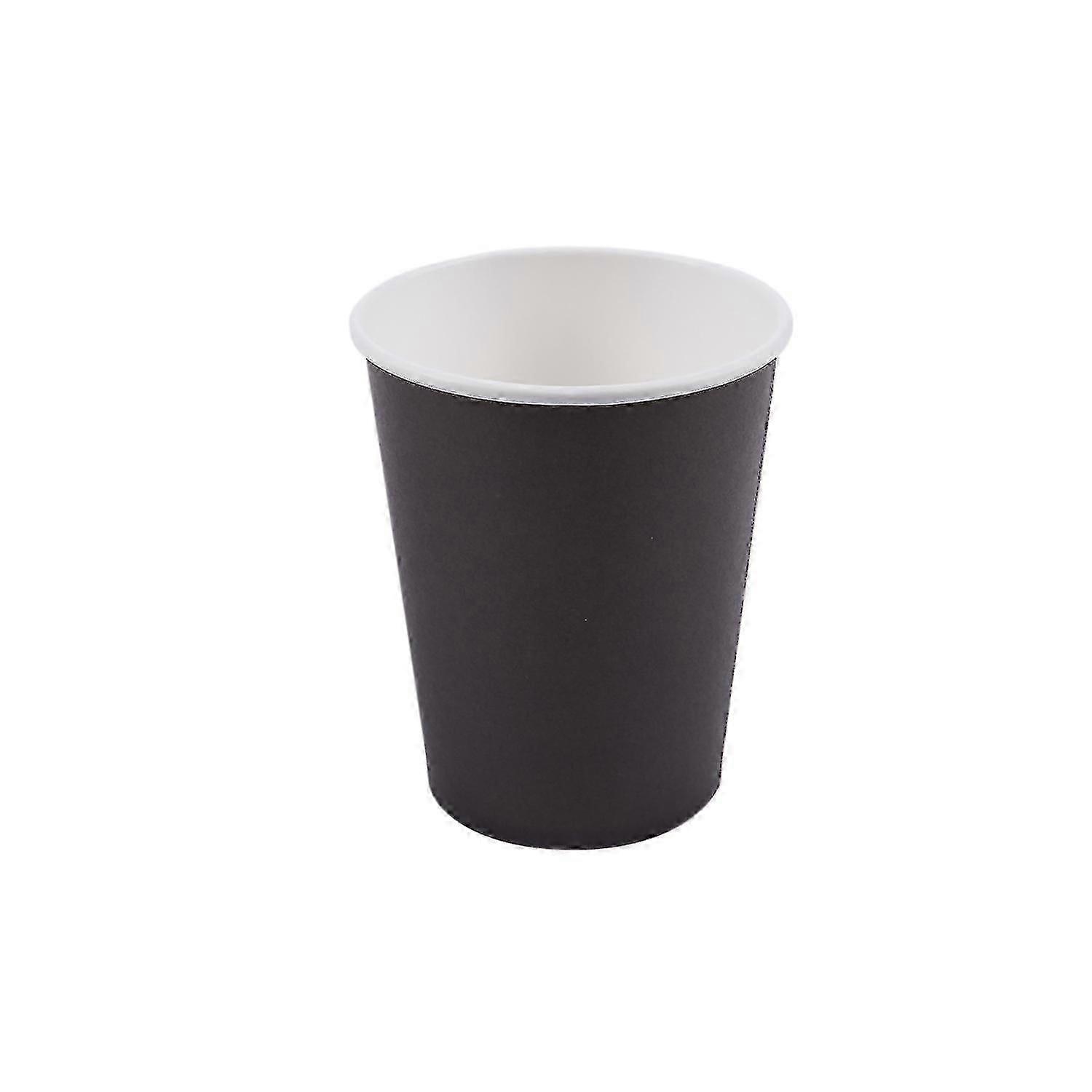 20 Paper Cups (9oz) - Plain Solid Colours Birthday Party Tableware Catering(black) hwySH