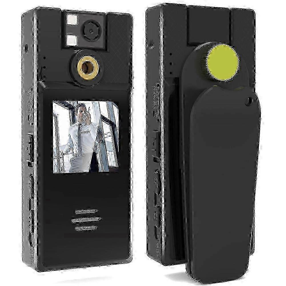 128gb Body Camera With Audio Video Recording,1080fhd Body Cam With 180 Rotatable Lens,loop Recording Body Camera