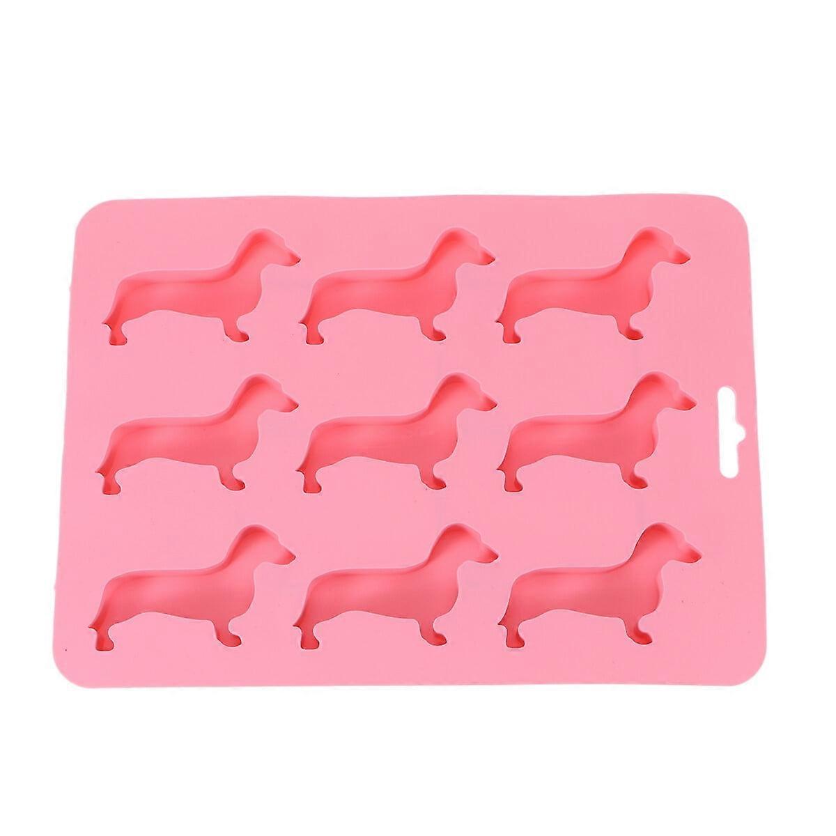 Dog Ice Maker Creative Silicone Ice Cube Tray Mold DIY Silicone Mold Pink