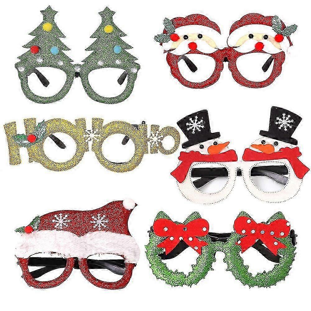 Christmas Glasses, Christmas Decorations-5pcs-green