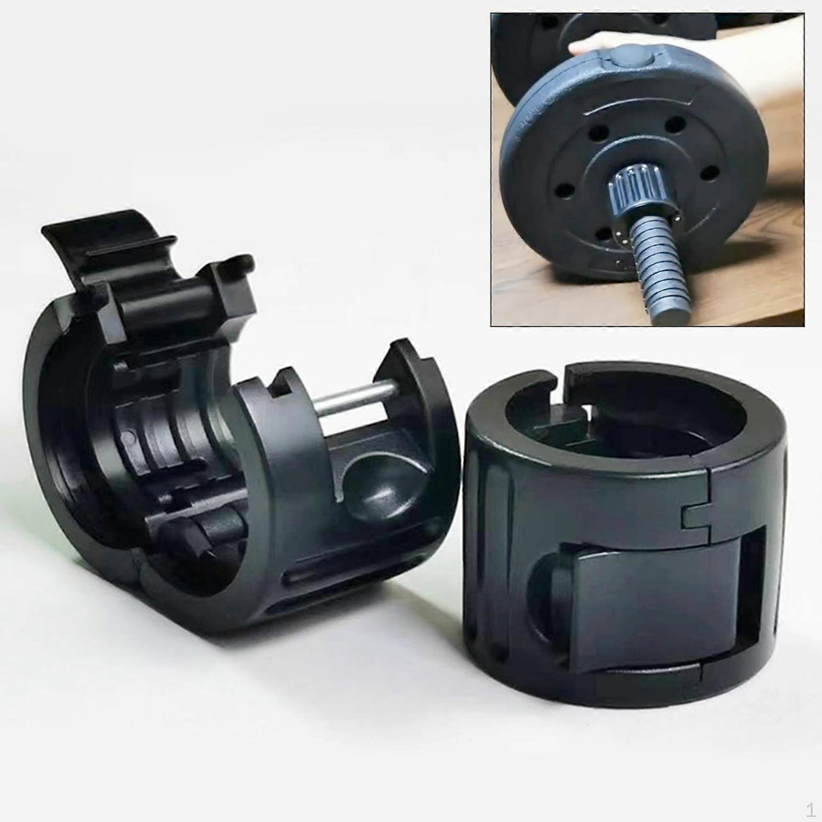 2x Weight Bar Clips Clamps Easy to Use Non-slip Portable Locking Spin Lock Barbell