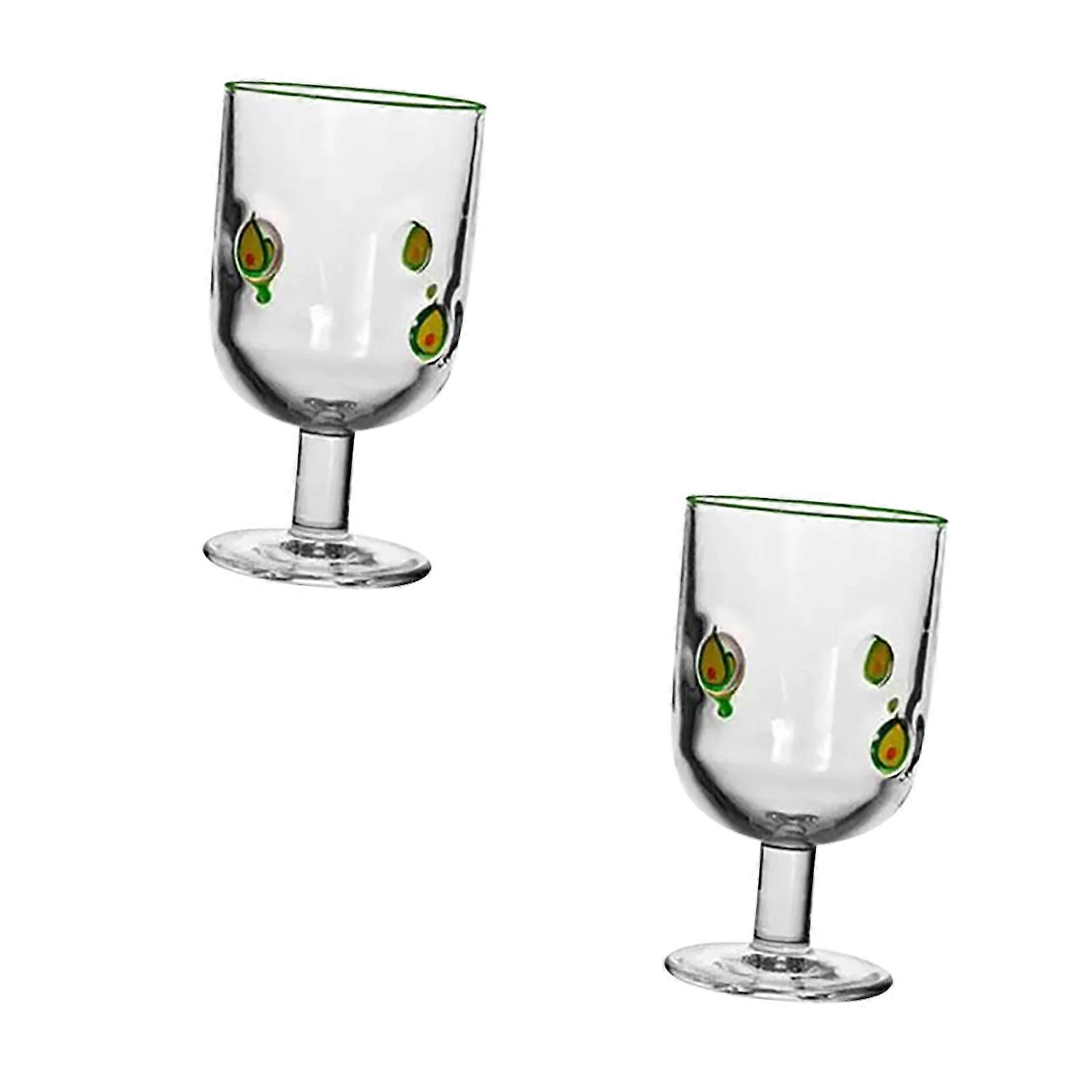 Lemon Pattern Juice Glasses Set Of 4 Durable 360ml Glasses Cups For Cocktails Water Decors Party Essential Multicolor
