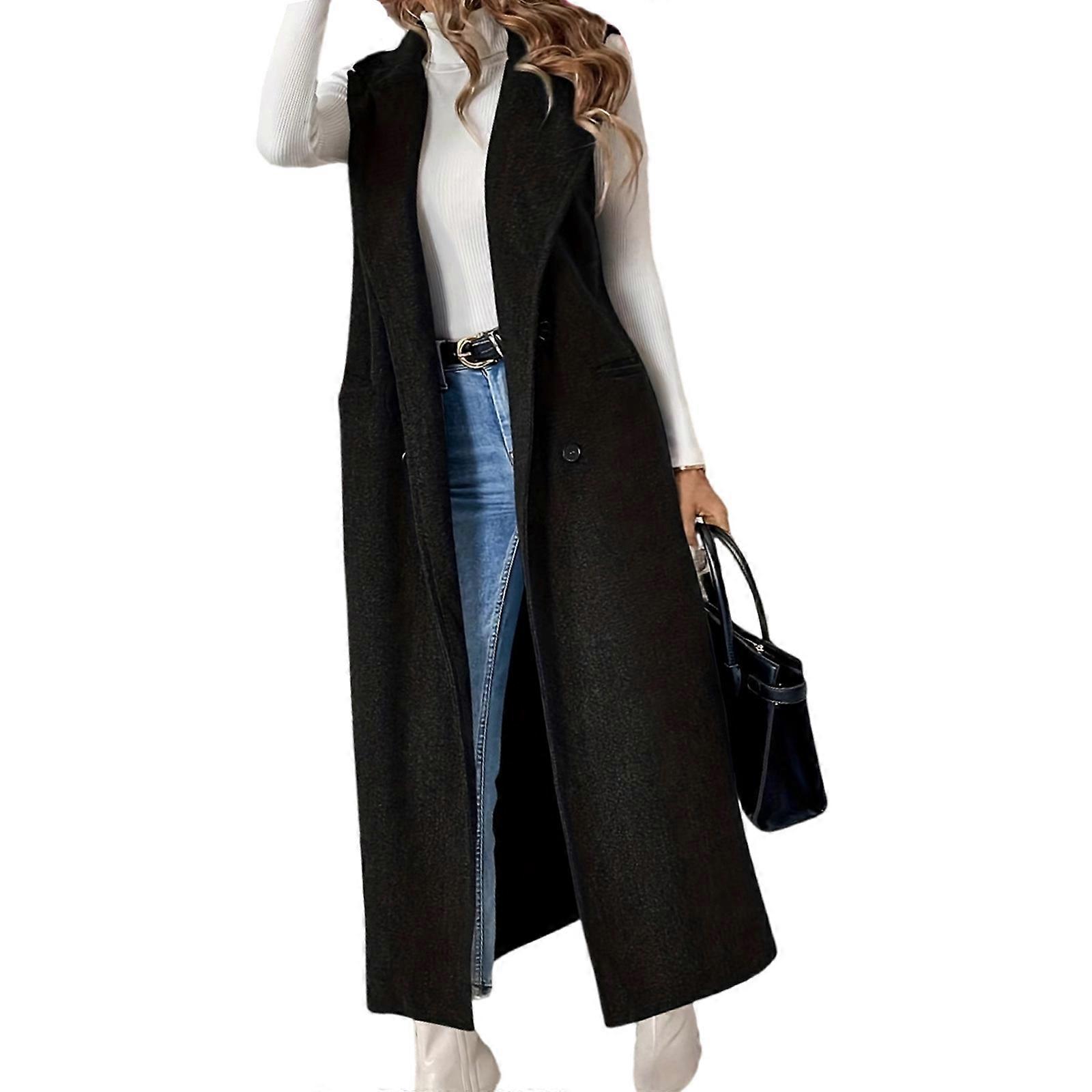 Unchanging Layering Long Waistcoat Coat Temperature Regulation Plan Casual Closet Basic  S