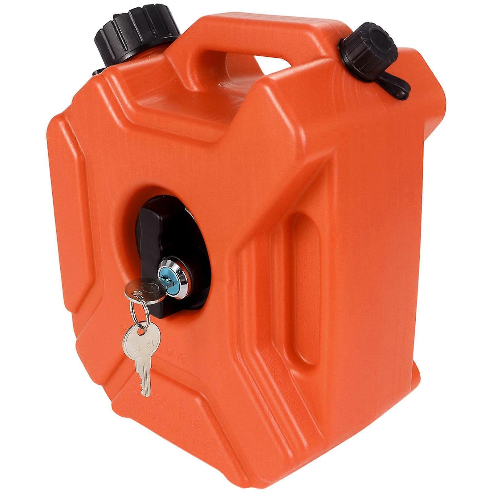 Portable 3L Spare Gas Canister Anti Leak Design Side Box for Motorcycles Dirt Bikes Outdoor Adventures  Orange