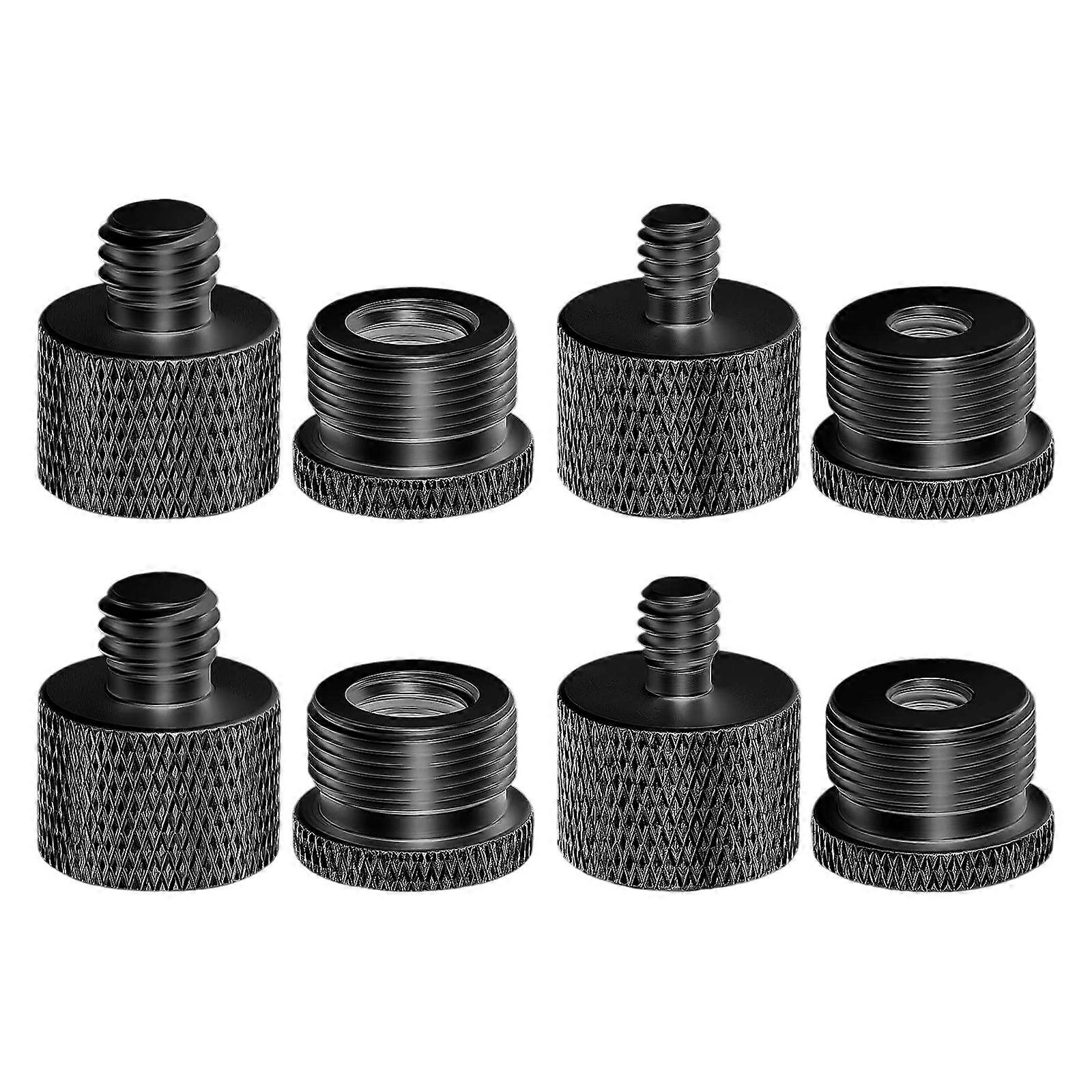 8PCS Professional Microphone Adapter 1/4inch Male/Female to 5/8inch Female/Male Threaded for Stage Studio Application Multicolor
