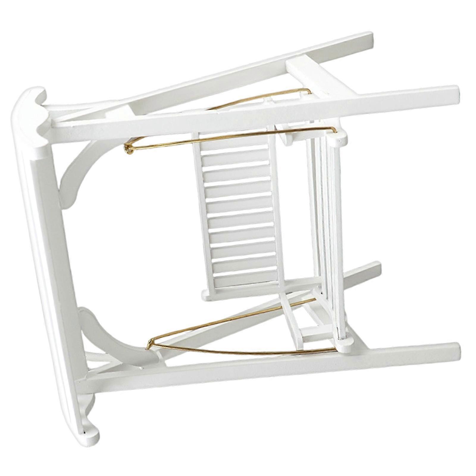 Realistic Woodcraft Themed Mini Swing Chair For Pretend Play Spaces And Decorative Shelf Displays Multicolor