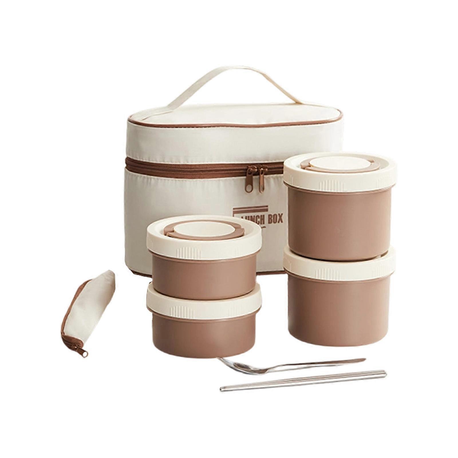 Warm Box For Adults With Oven Safe Rustless Canisters And Insulated Lunch Container Transportable Meal Multicolor