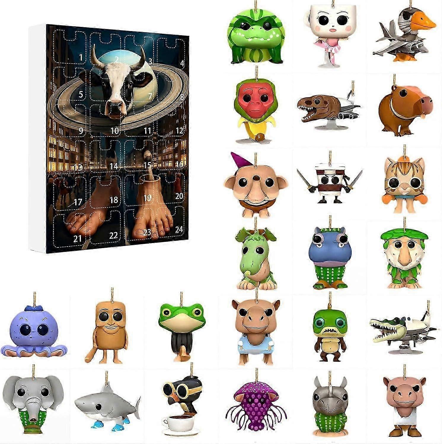 2025 Advent Calendar Tung Tung Tung Sahur, 24-Day Countdown Calendar, 2025 Advent Calendar Collection, Decorative Gift