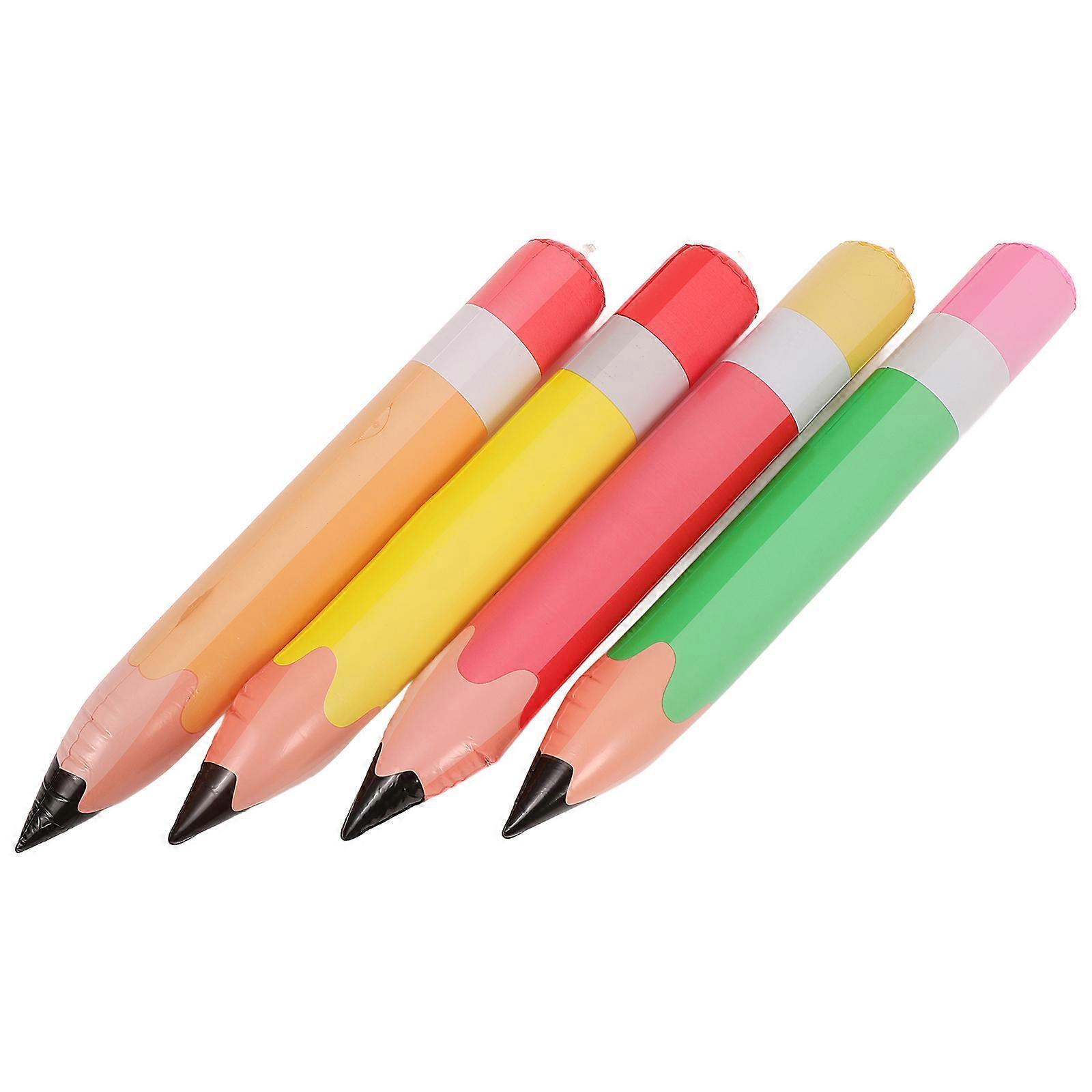 PVC Inflatable Pencil Prop for Classroom Decoration 4Pcs