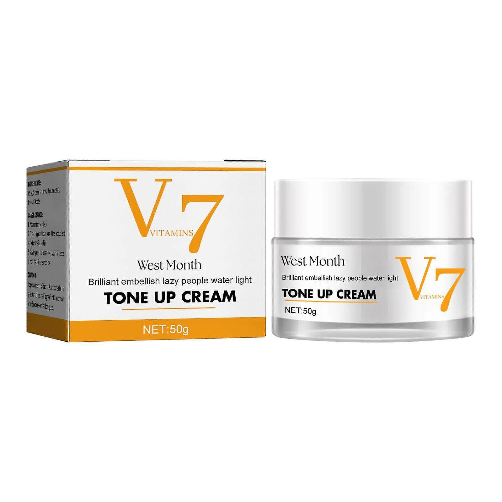 West&Month Brightening Tone-Up Cream, refreshing, moisturizing, non-greasy, hydrating, and brightening, 50g