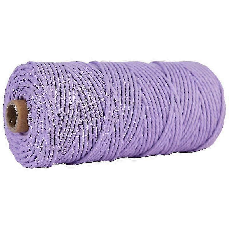 3mm 100m Macrame Cord, 4-strand Twisted Cotton String Natural Cotton Cord Rope (beige ) (d-583-a)