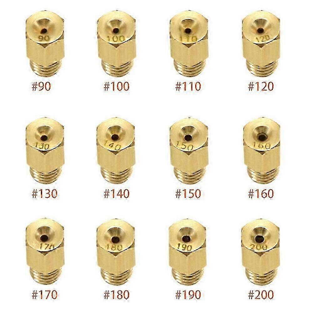 12ks motocyklový karburátor Hlavný prúdový karburátor Hlavná tryska s rozchodom trysky pre Mikuni VM Tm Carb 90--haoyi