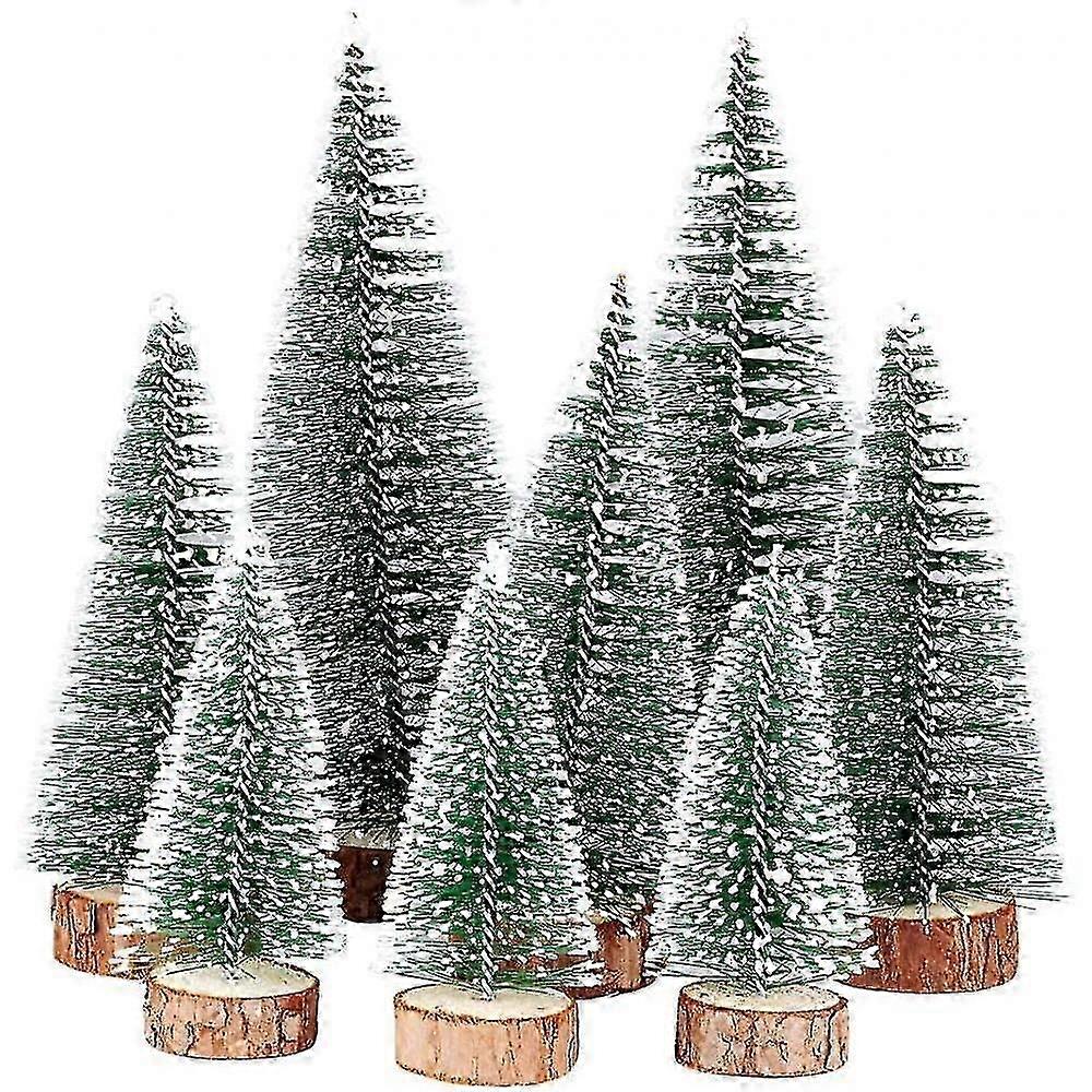 8pcs 3 Sizes Mini Artificial Christmas Tree Mini Christmas Tree Green Mini Christmas Tree Small
