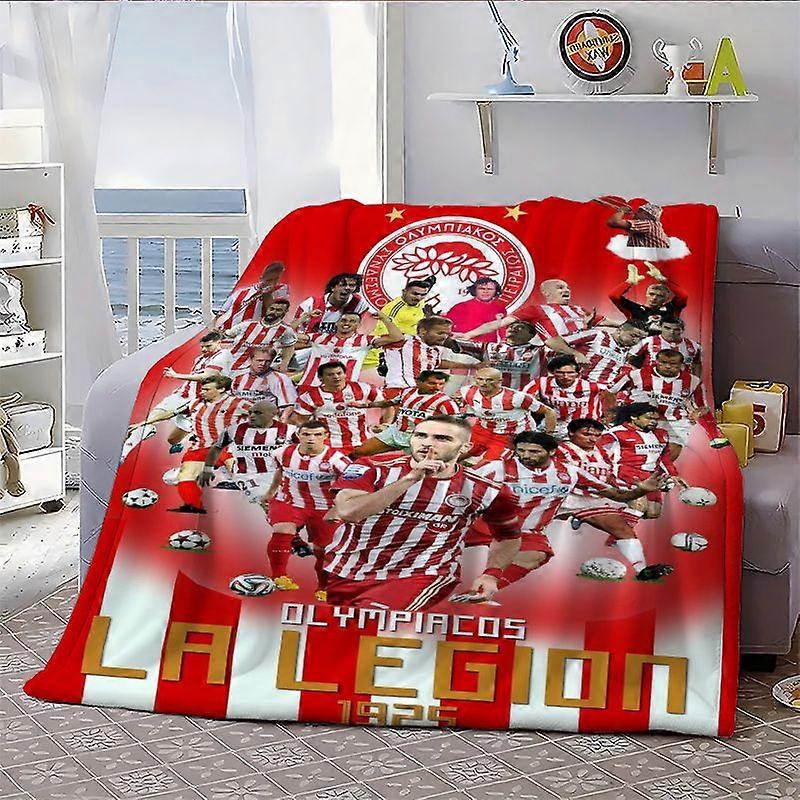 Olympiakos Nicosia FC1925 Establishment Commemorative Poster Theme Pattern Printed Blanket, Exquisite Design, Suitable f-QAZXC263