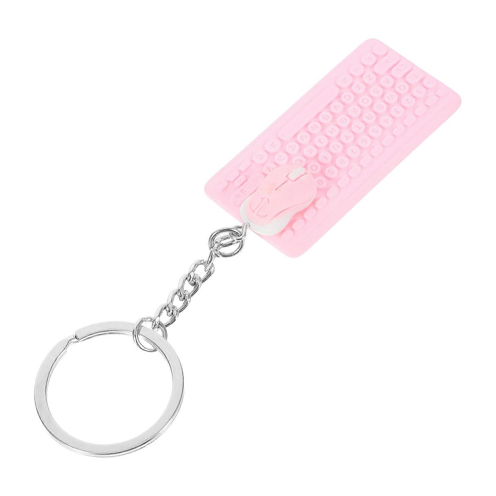 Keyboard Mouse Keychain Miniature for Decoration Cute Accessory