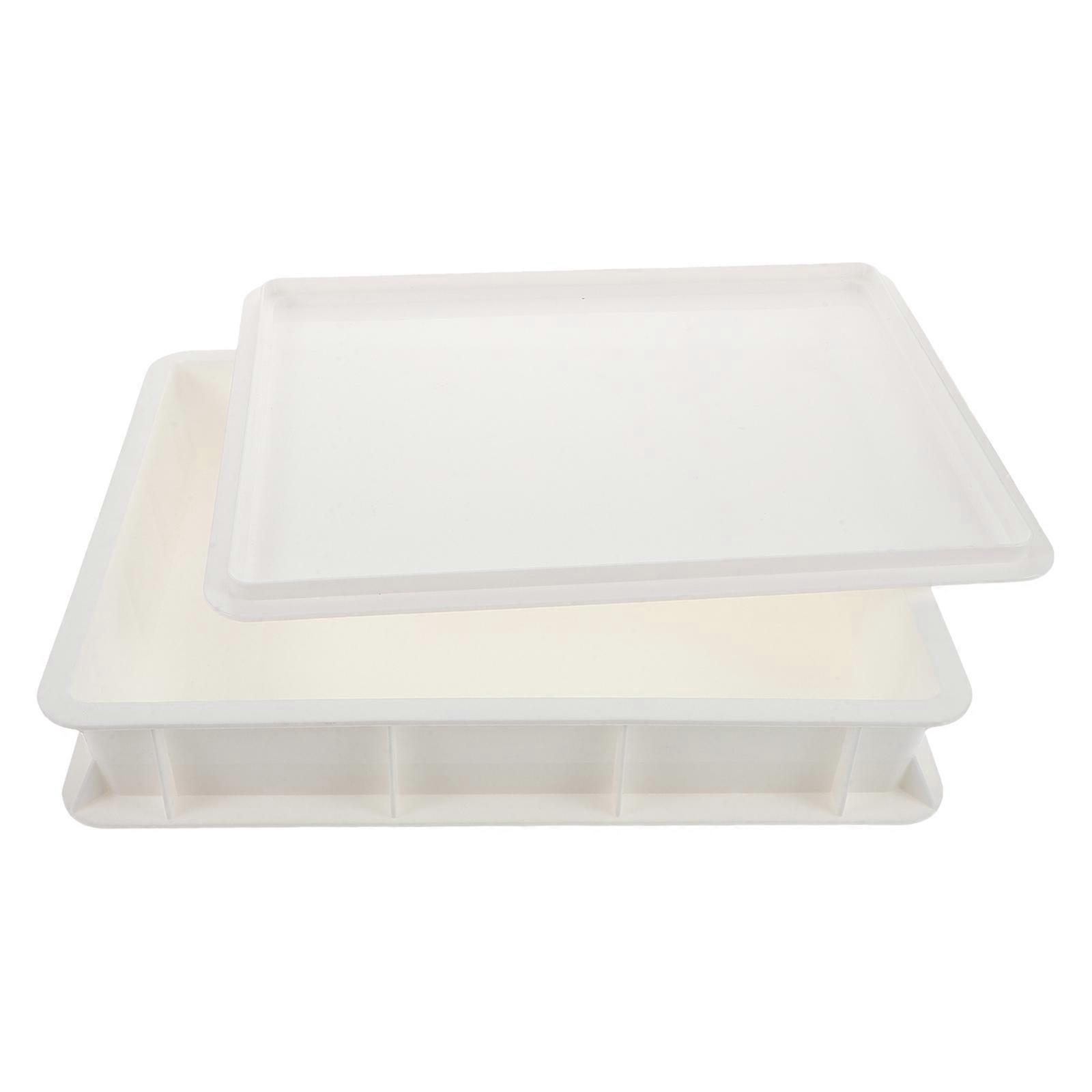 Plastic Pizza Dough Proofing Box for Home with Lid Stackable Design