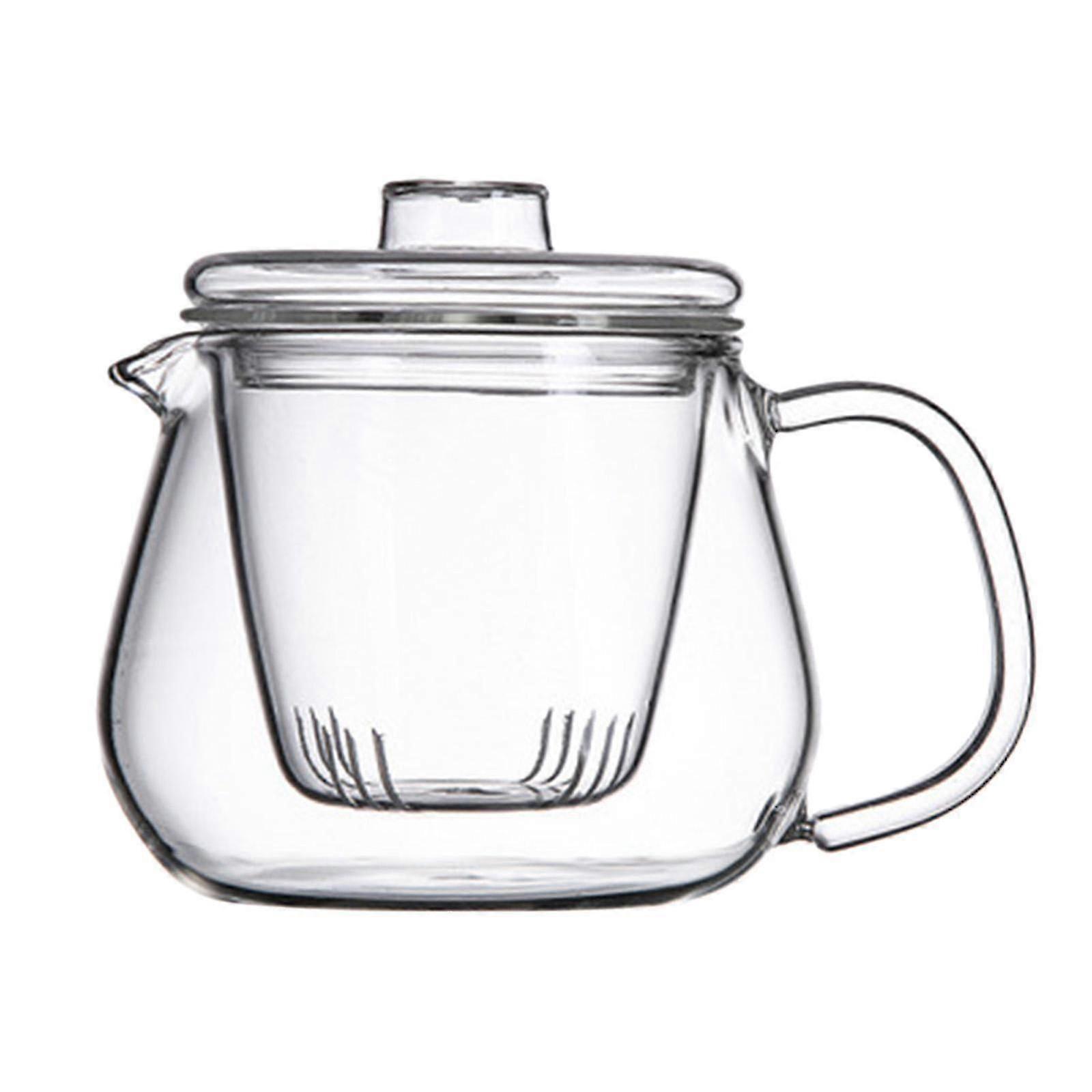 Glass Teapot with Removable Strainer compatible with Loose Leaf Tea