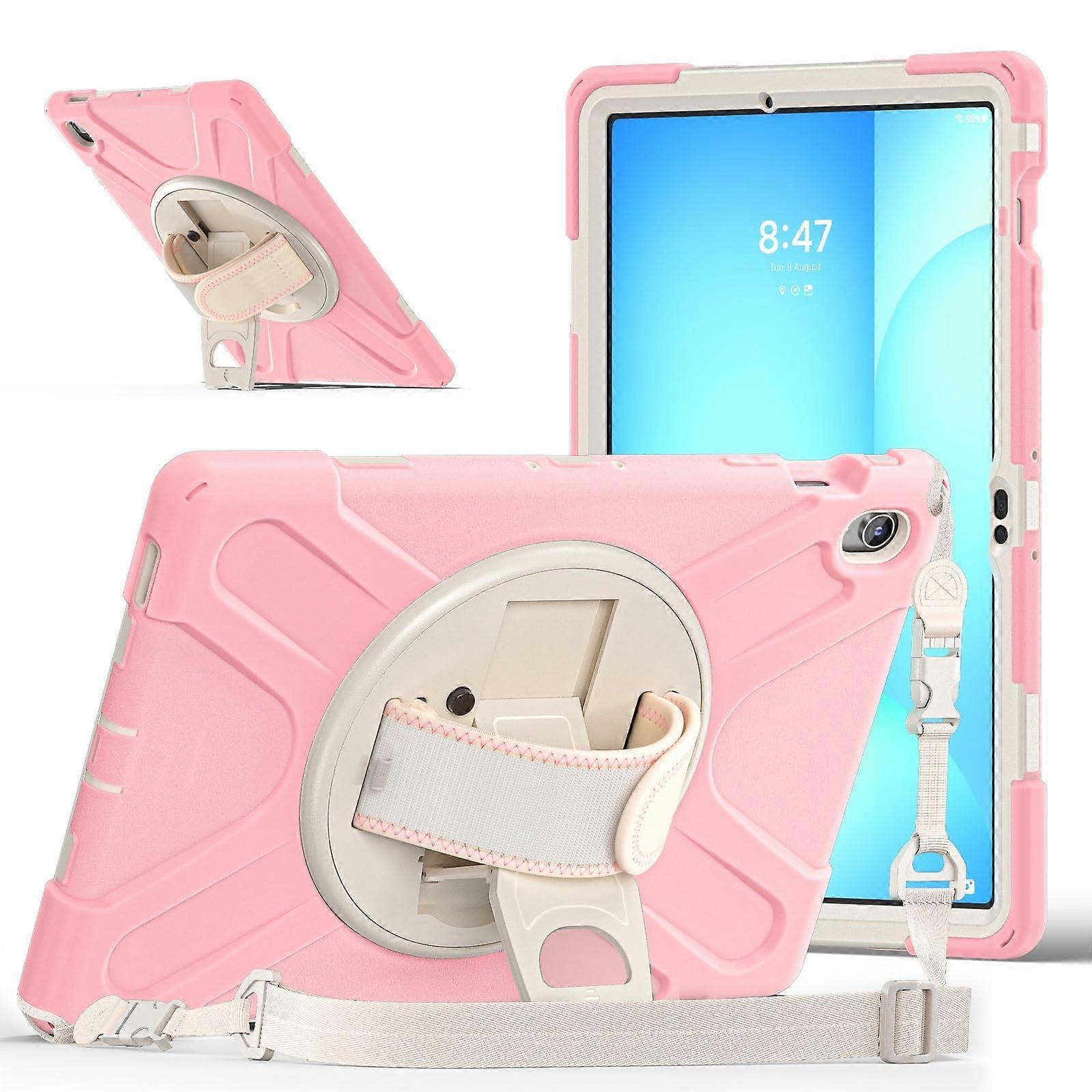 Rugged Shockproof Case with 360° Kickstand and Strap for Samsung Galaxy Tab S10 FE Plus 13.1 Inch