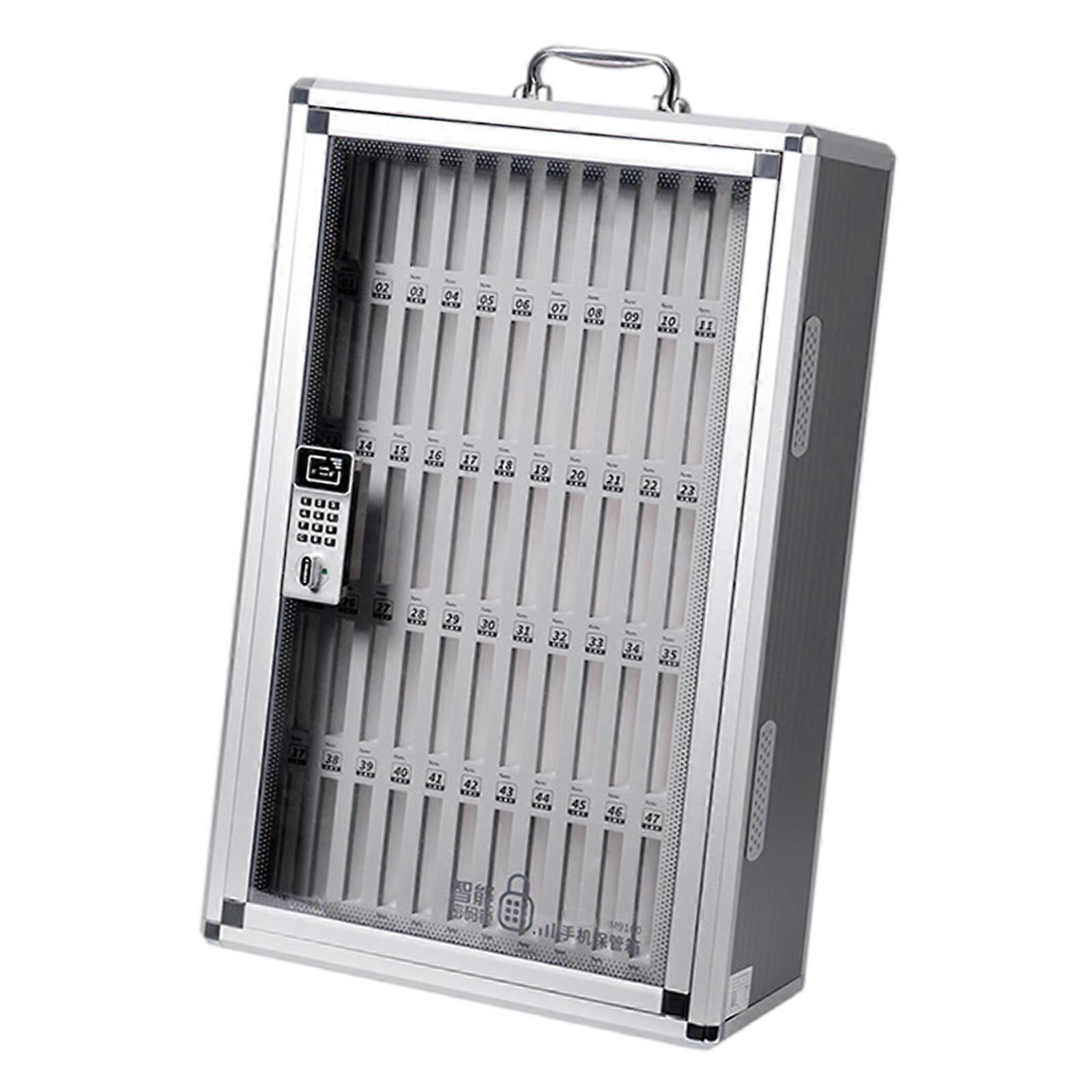 Portable Aluminum Alloy Mobile Device Keeper with Intelligent Lock Technology for Privacy Protections and Durable Use Multicolor