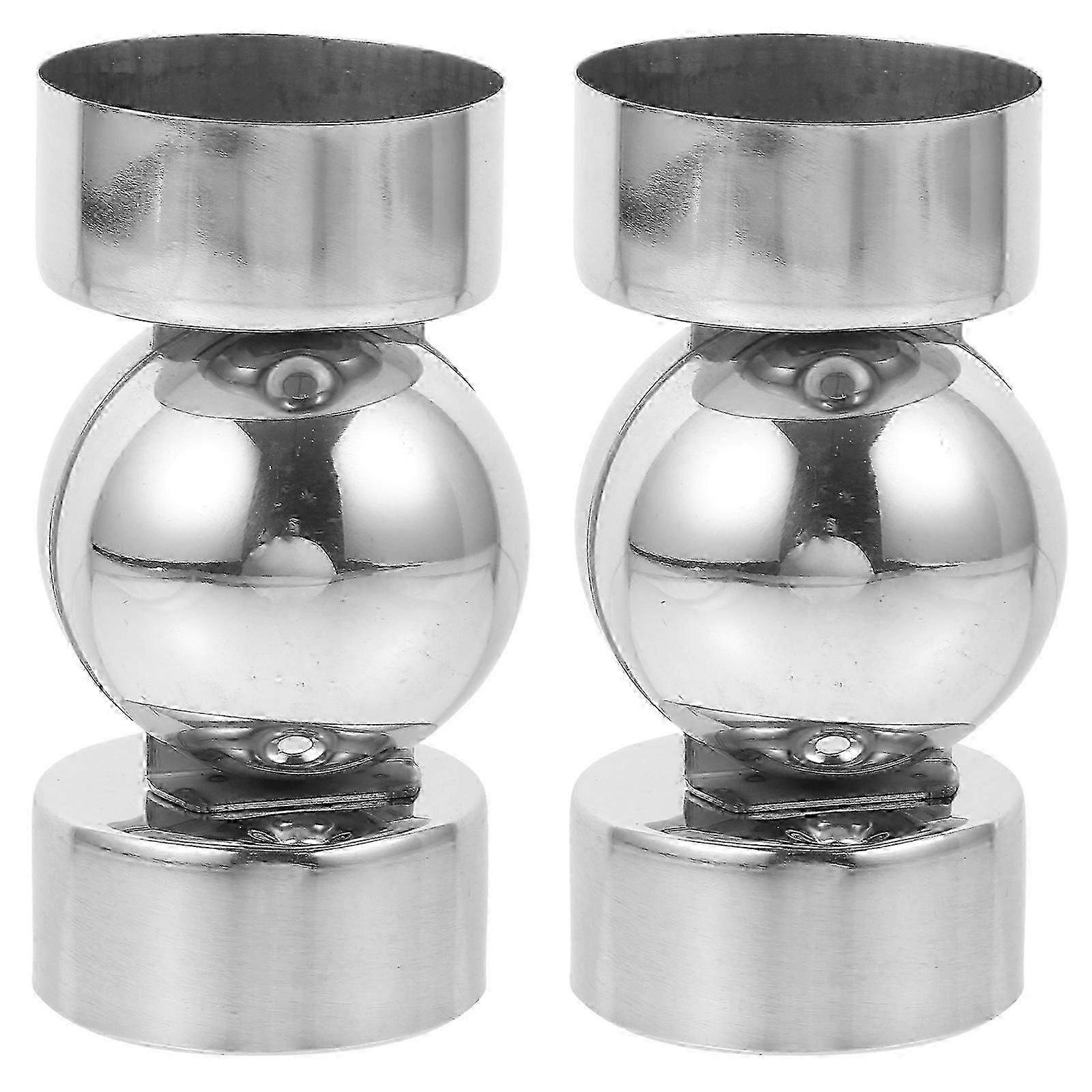 2 st Ledstång Ändlock Rostfritt stål Trappa Ledstång Slut Tätning Täcker Trappa Ledstång Pluggar Dekorativa Efterbehandlingspluggar