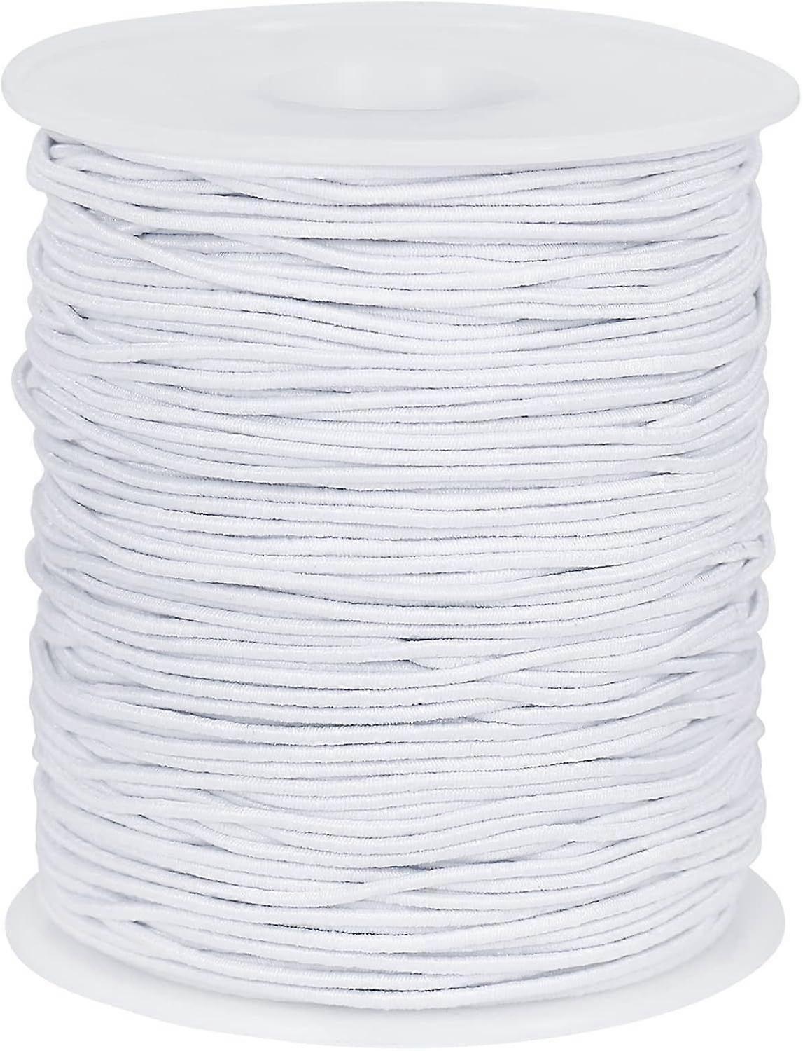 Stretchy Bracelet String, 328 Feet 1mm Elastic String Pony Bead String