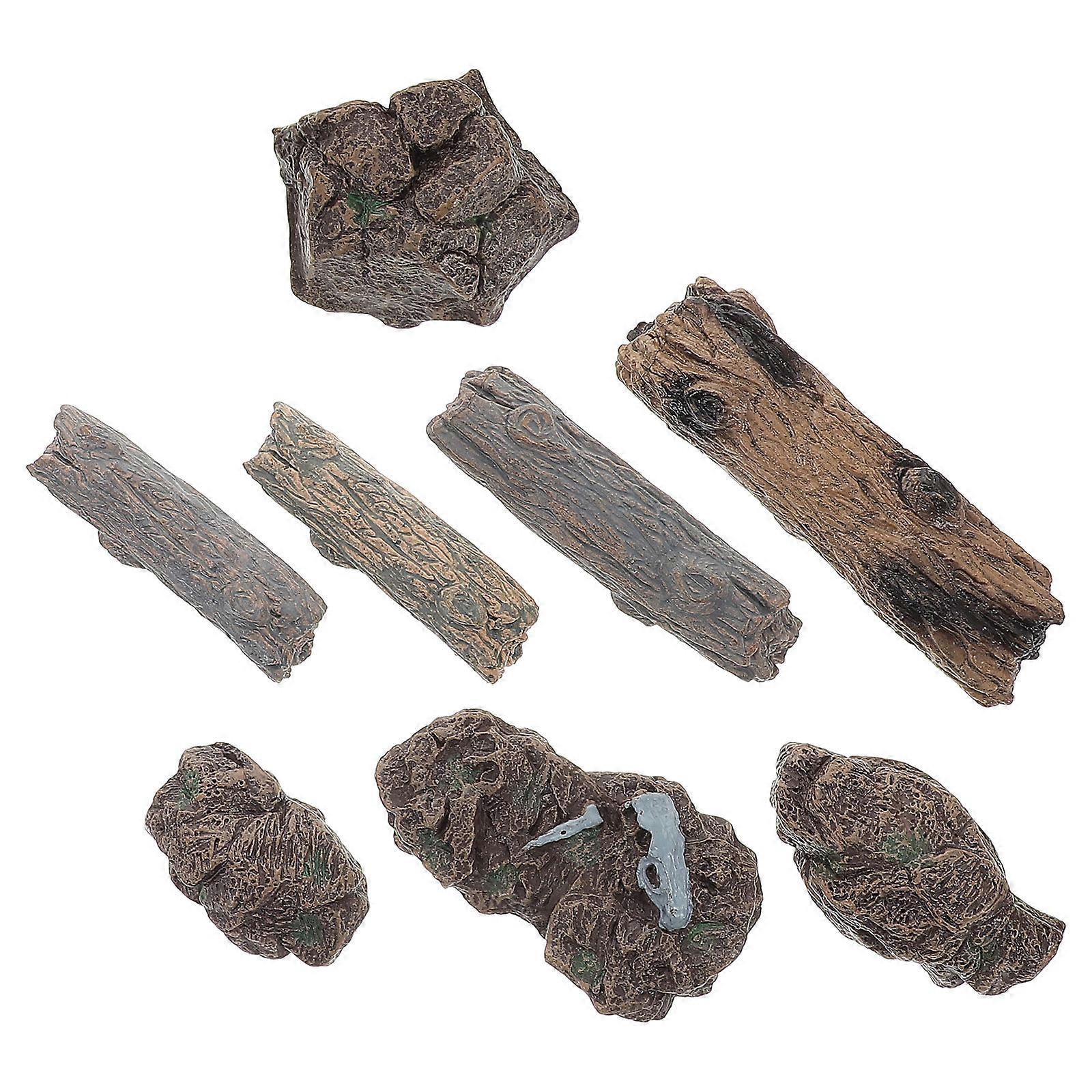 Miniature Trees for Crafts with Artificial Tree Stump Decoration 16Pcs