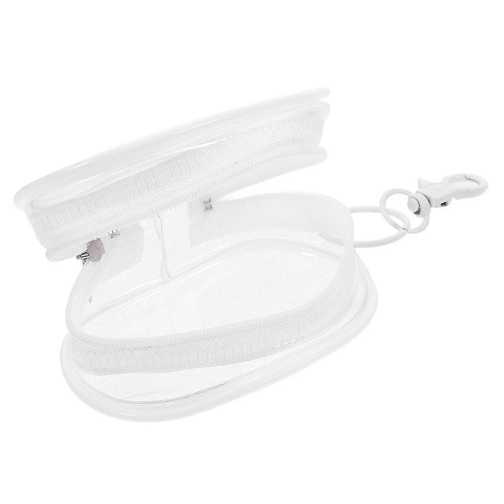 Clear Figure Display Bag with Keychain for Storage Use Durable PVC White