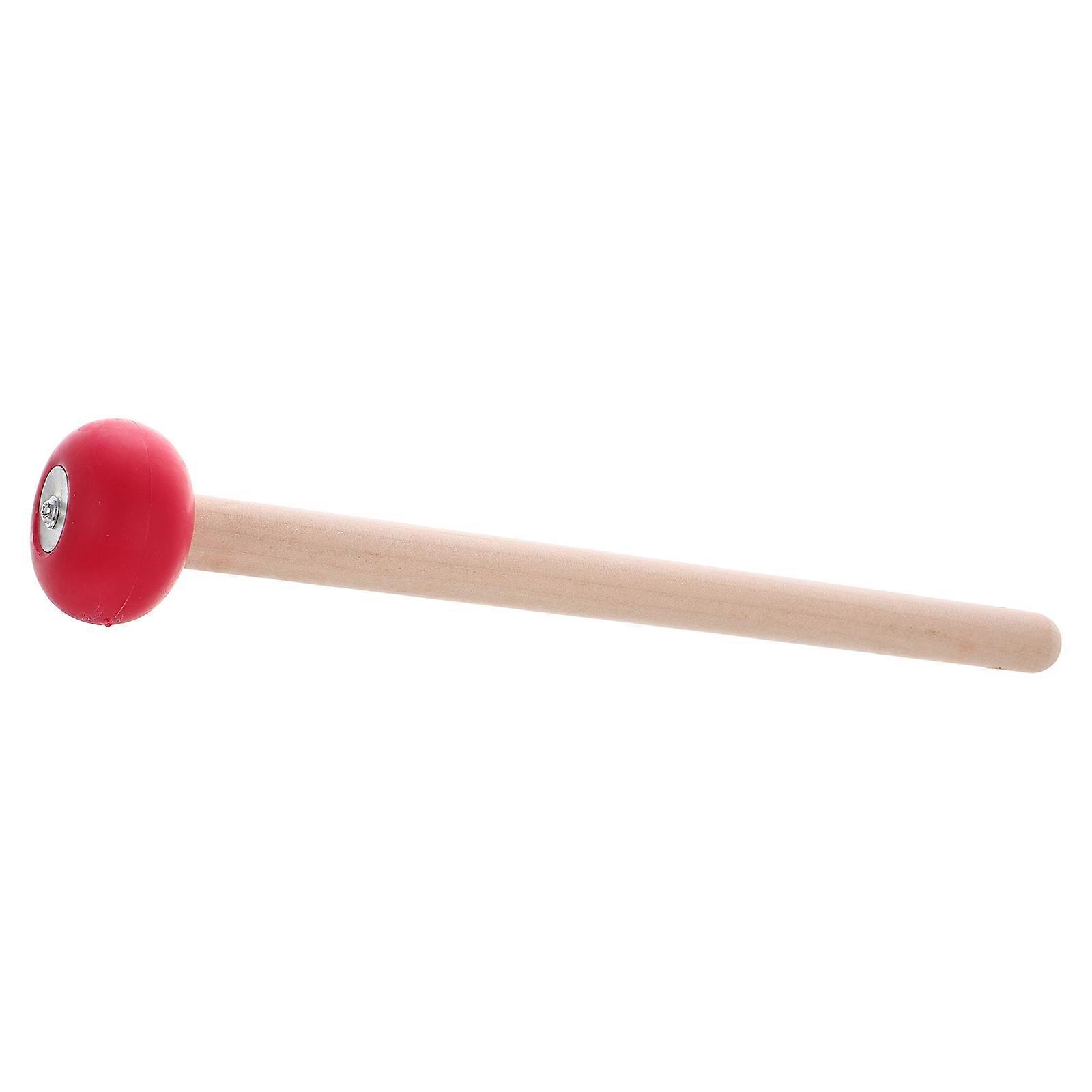 Traditional Wooden Mallet for Gong with Rubber Tip for One Piece