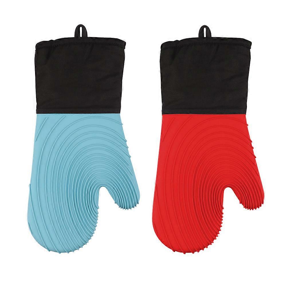 Silicone Heat Resistant Oven Gloves Kitchen Gloves 2Sets for Cooking