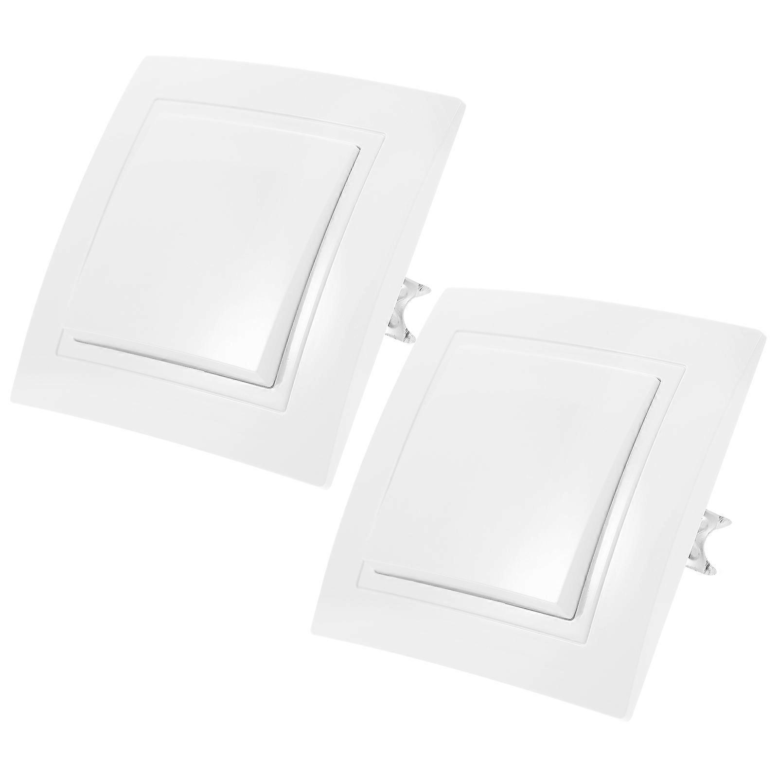 Square Light Switch For Office Home Decoration 8 Pcs Easy Installation Rust Resistant White Color