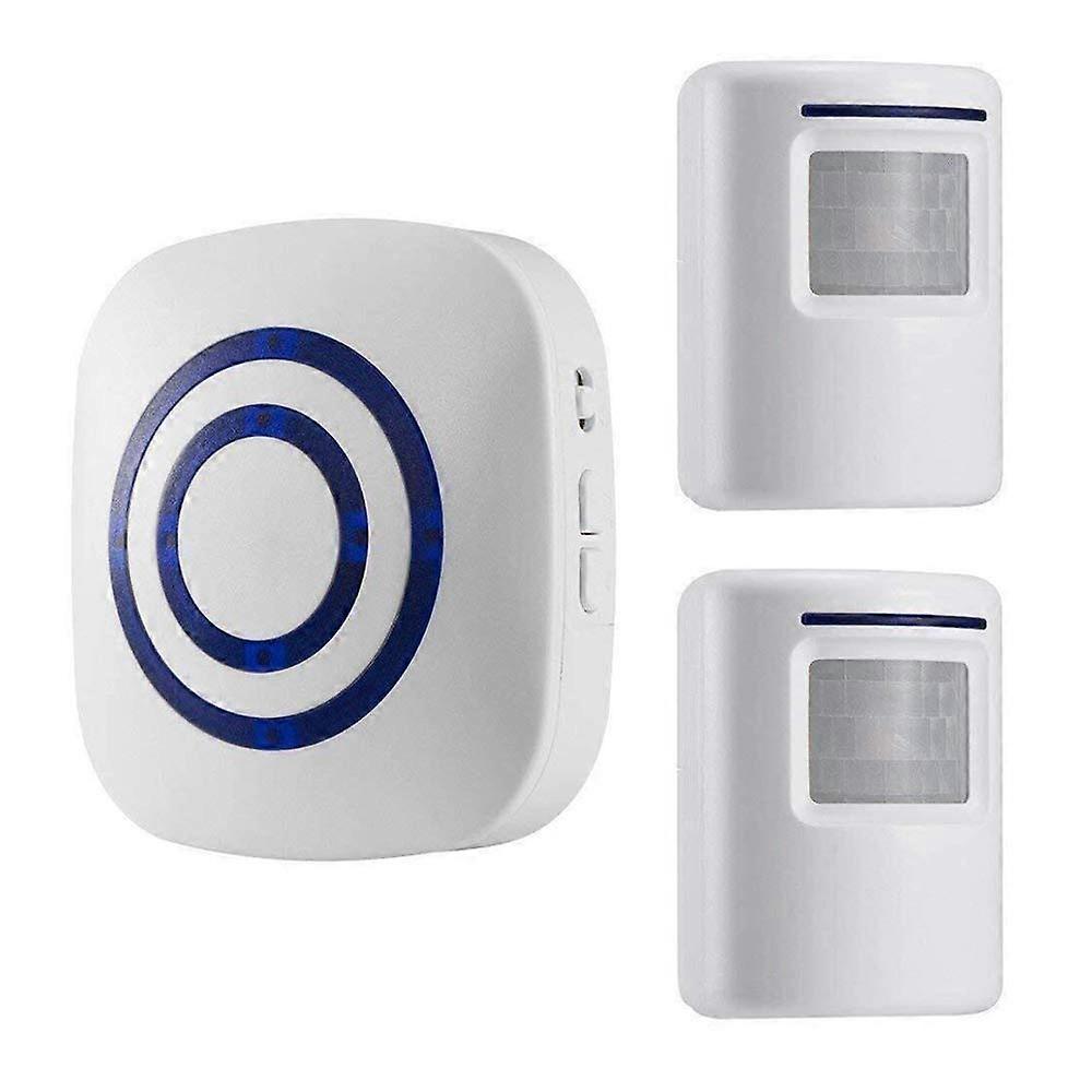 Wireless Driveway Alarm with Motion Sensor, Long Range, LED Alert, 1 Receiver and 2 PIR Detectors