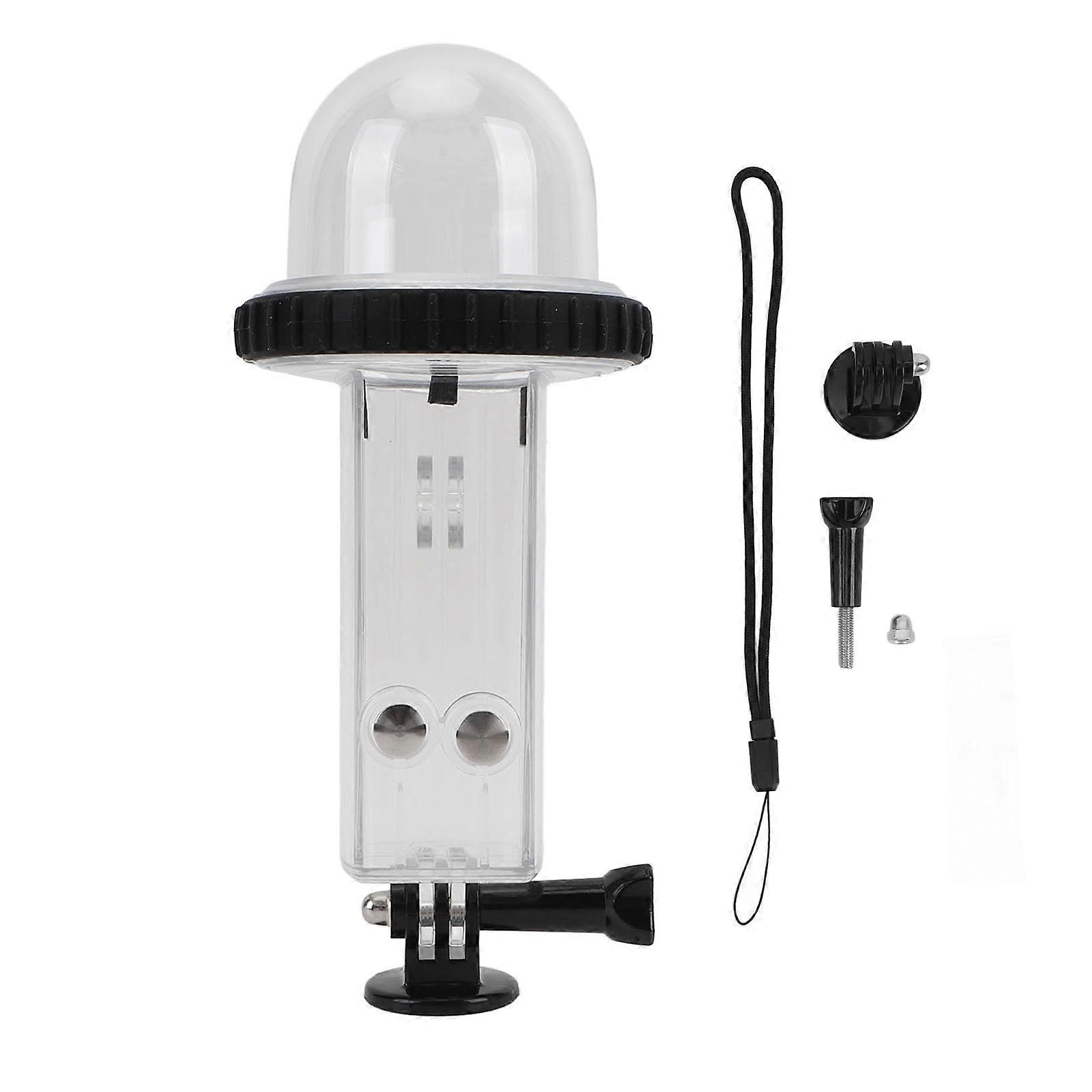 Underwater Camera Housing 45m Waterproof Dive Case with Dual Accessory Interface and Clear Shell