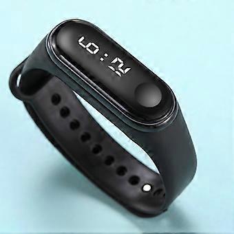 Relojes digitales para niños con dibujos animados en 3D, impermeables, deportivos, LED, color negro