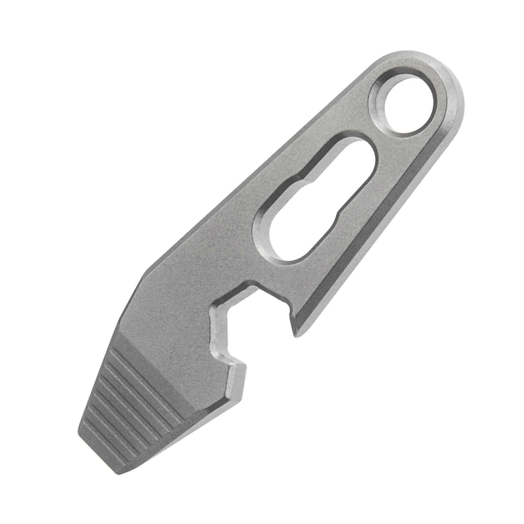 Titanium EDC Pry Bar Mini Keychain Multi Tool with Bottle Opener Lightweight Durable Design