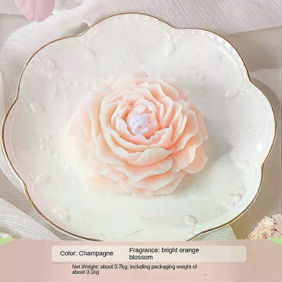 1pc Peony Flower Aromatherapy Candle Holiday Decoration Bridesmaid Gift Box Packaging Birthday Gift Wedding Keepsake Easter Gift
