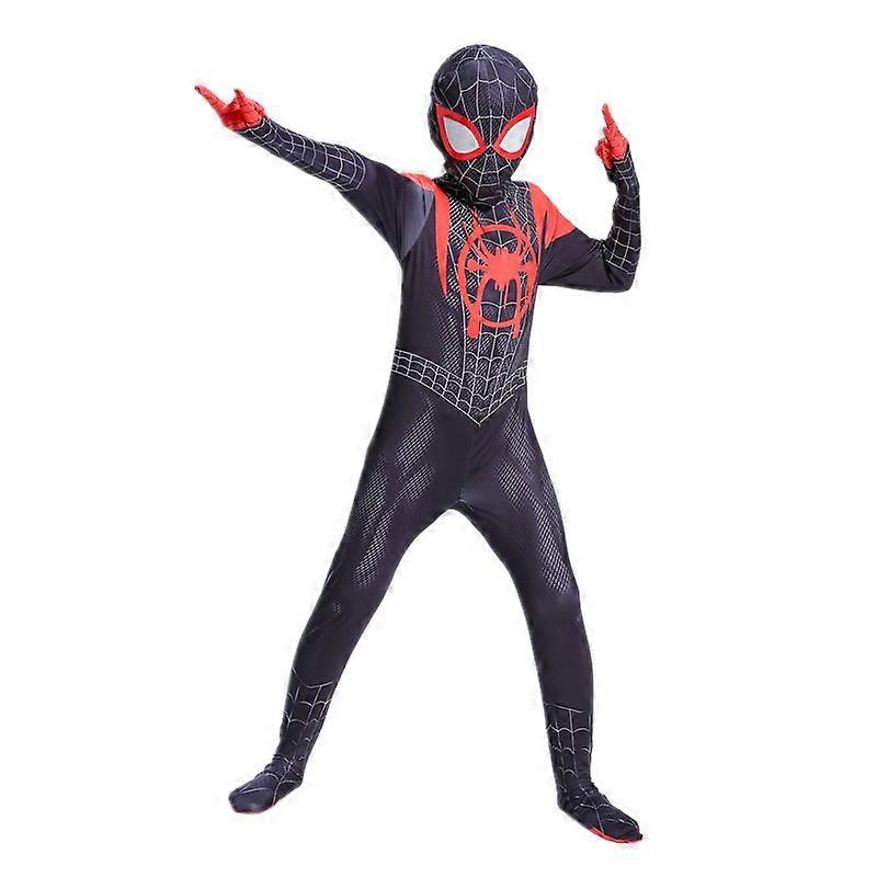 MINISO gar?ons Spider-Man Cosplay Costumes combinaison super-h��ros Miles Morales film jeu de r?le gar?ons filles Halloween carnaval v��tement