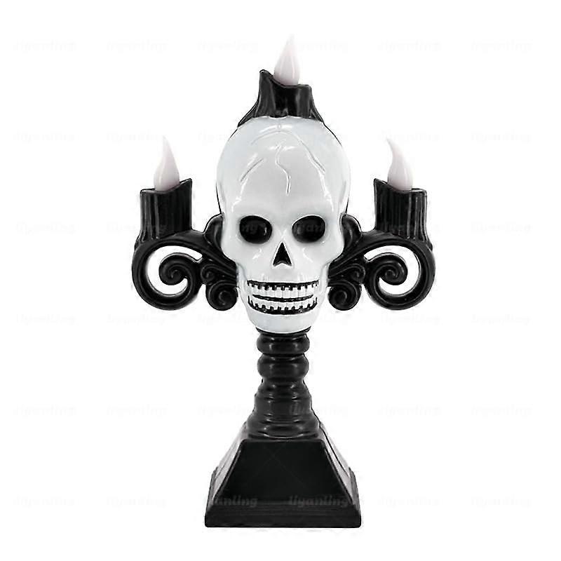 Skull Candle Holder for Halloween Decor with Unique Skull Design and Paper Box Packaging