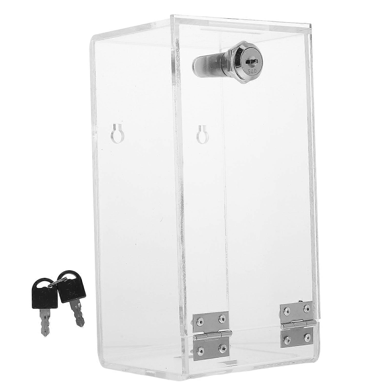 Clear Cell Phone Storage Box with Lock for Office Use Organizer