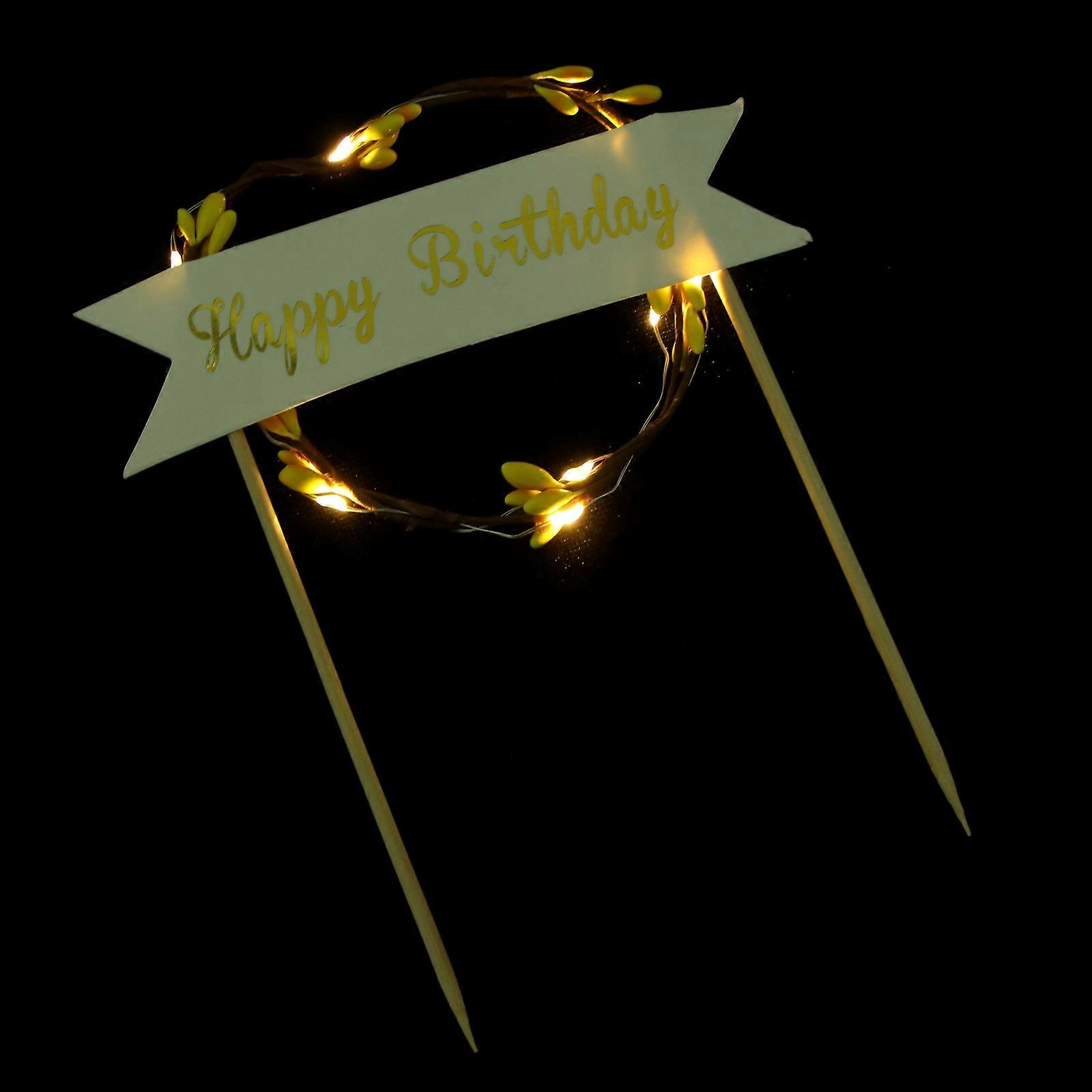 LED Cake Toppers Garland Vine Inserted for Decoration