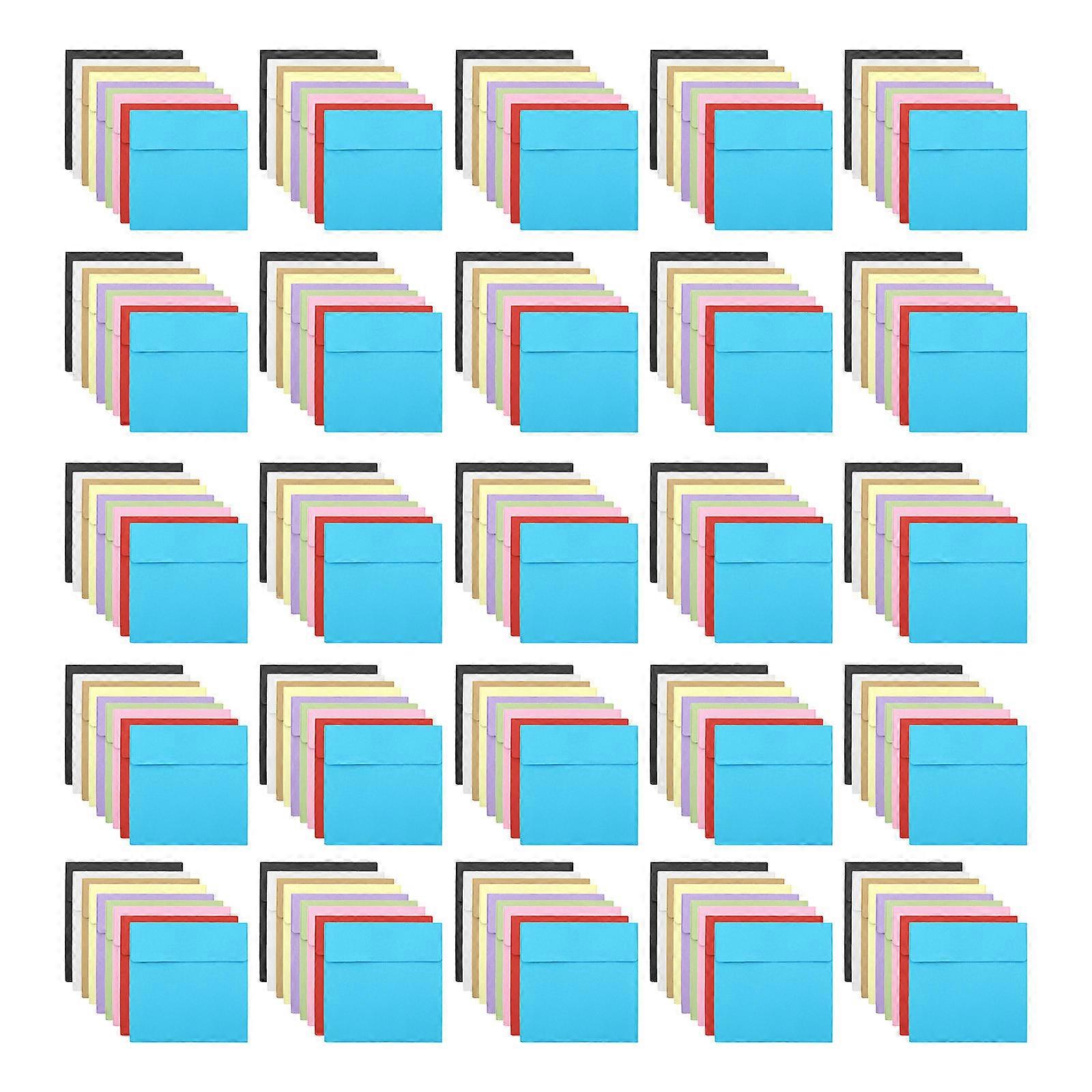 Kraft Paper Small Envelopes for Greeting Cards 100Pcs Assorted Color