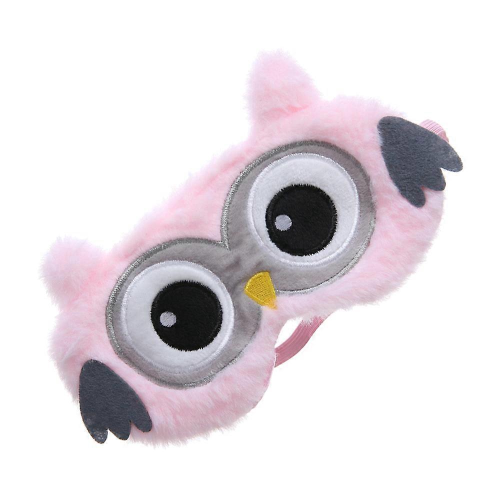 Adorable Owl-Themed Sleep Blindfold 1Pcs Adjustable Plush Eye-Shade