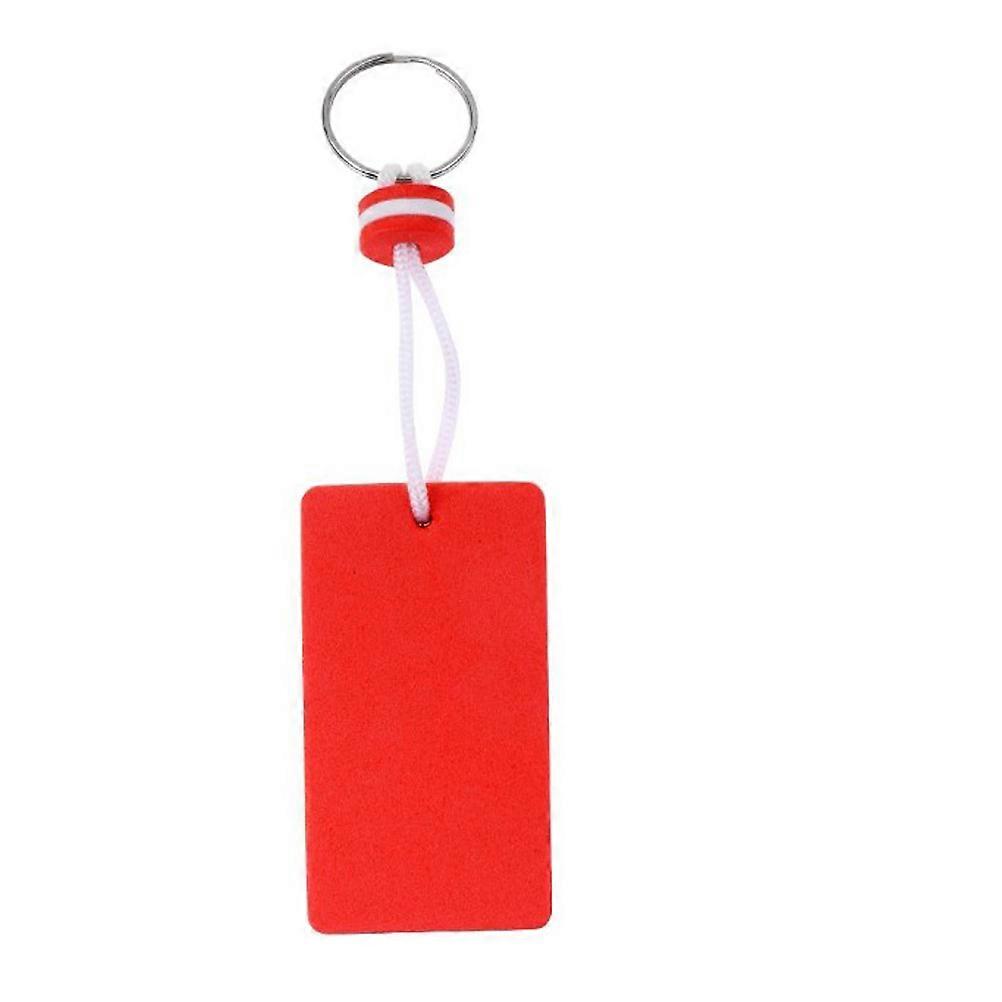 Red Square Floating Keyring Eva Key Chain for Key Use 2Pcs Pack