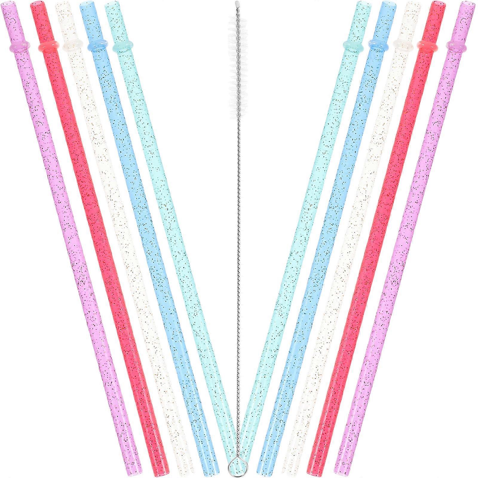 Drinking Straws for Party 25Pcs Reusable Long Straws with Brush