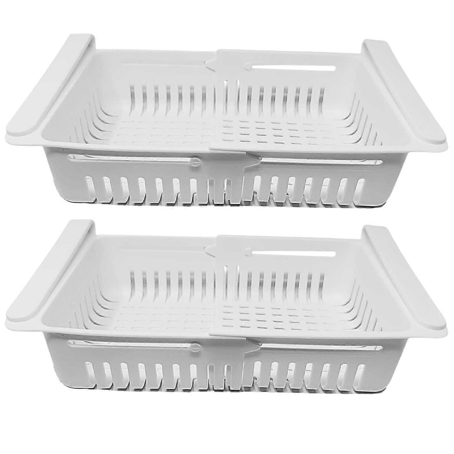 Under Shelf Storage Basket 2 Pack Adjustable ClipOn Organizer for Kitchen Bathroom Office SpaceSaving