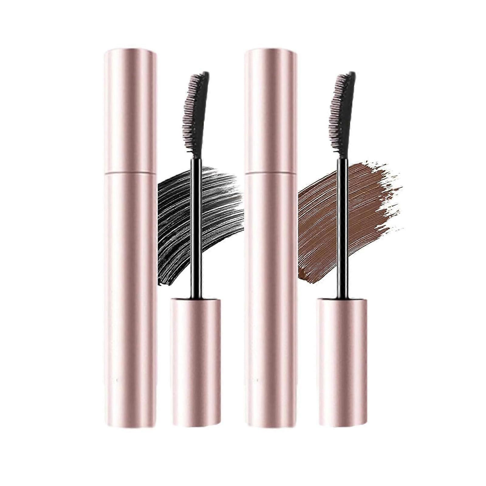 Waterproof Mascara Duo Black and Brown Lengthening Curl Effect Smudge LongLasting