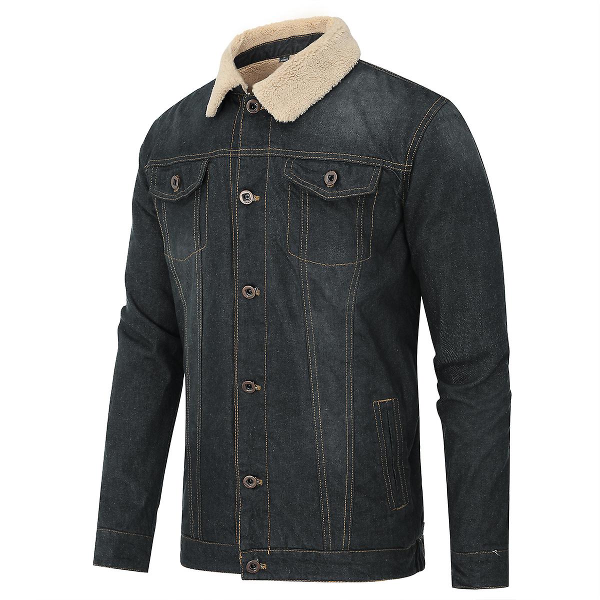 Mile Mens Denim Jacket Winter Thick 